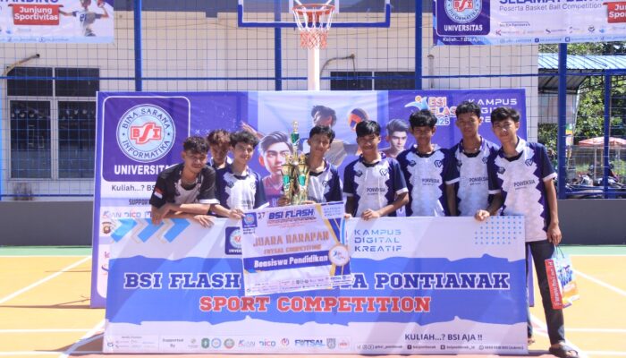 Semangat Tak Luntur, SMKN 6 Pontianak Raih Juara Harapan Futsal BSI Flash 2025