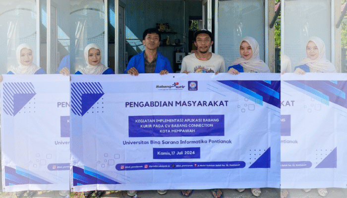 Mahasiswa UBSI Kampus Pontianak Hibahkan Aplikasi Inovatif untuk Dukung Operasional Babang Kurir
