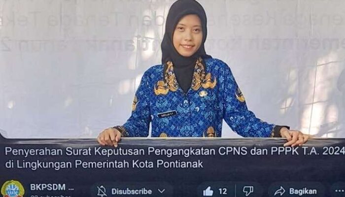 Alumni UBSI Kampus Pontianak, Sabellah Ramadhiani Fitri, Resmi Jadi ASN di Kesbangpol Kota Pontianak