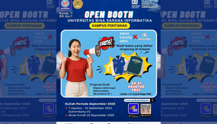 Siap Jadi Mahasiswa UBSI Kampus Pontianak? Yuk Kunjungi Booth & Dapatkan Jaket Varsity-nya!