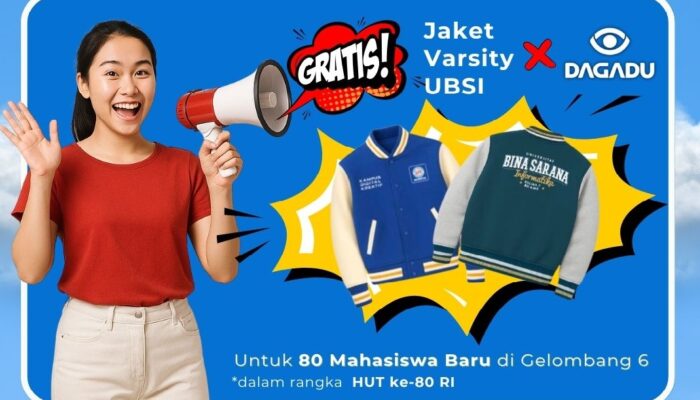 Buruan Daftar! Jaket Varsity UBSI x Dagadu Edisi Langka Cuma untuk 80 Pendaftar Pertama