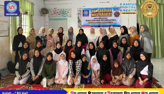 KREATIF BARENG CANVA : Himpunan Mahasiswa Informasi Akuntansi UBSI Kampus Pontianak Ajak Anak Panti Asah Bakat Desain