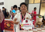 Abiyyu Mahasiswa UBSI Kampus Pontianak Kenang Kemenangan di Tarung Derajat Bupati Cup Kubu Raya 2025