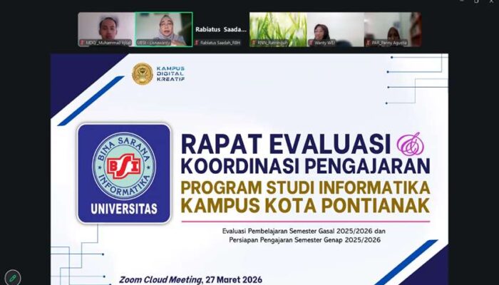Prodi Informatika UBSI Kampus Pontianak Matangkan Kualitas Pengajaran Jelang Semester Genap Melalui Rapat Evaluasi dan Koordinasi