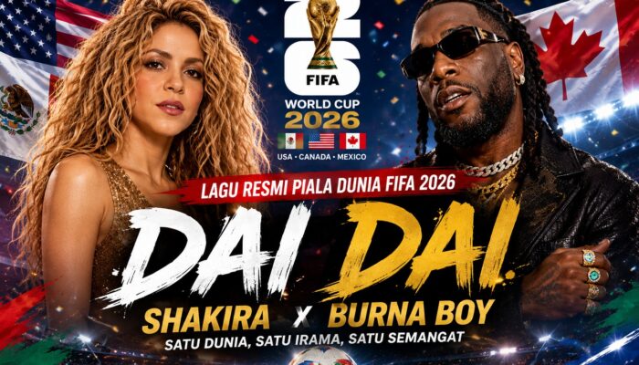 Shakira dan Burna Boy Rilis “Dai Dai”, Lagu Resmi Piala Dunia FIFA 2026
