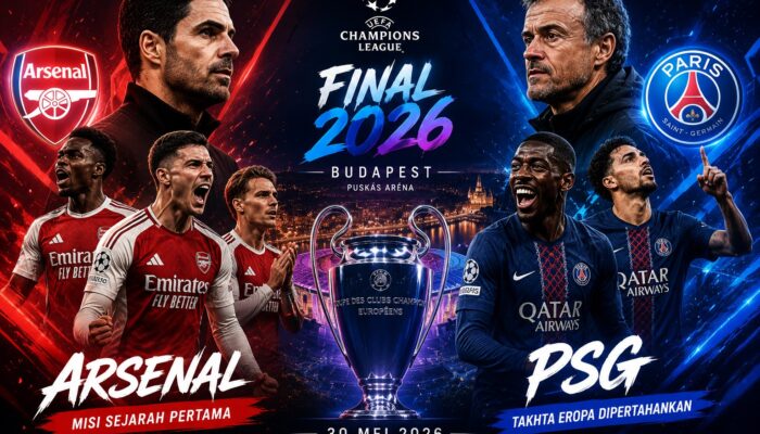 Final Liga Champions 2026: Arsenal vs PSG, Duel Dua Raksasa yang Siap Ukir Sejarah di Budapest