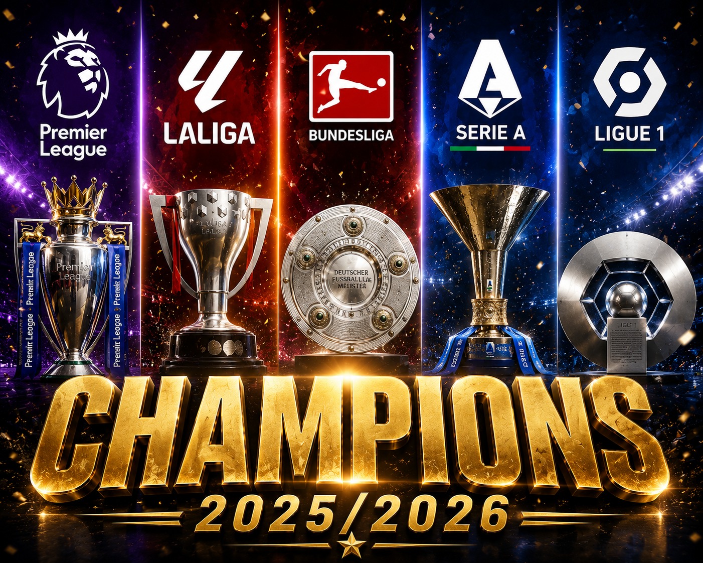 Daftar Kampiun Liga Top Eropa