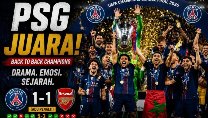 PSG Raja Eropa Lagi! Arsenal Tumbang dalam Drama Adu Penalti Final Liga Champions 2026