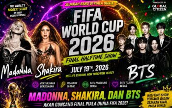 Madonna, Shakira, dan BTS Resmi Guncang Halftime Show Final Piala Dunia FIFA 2026