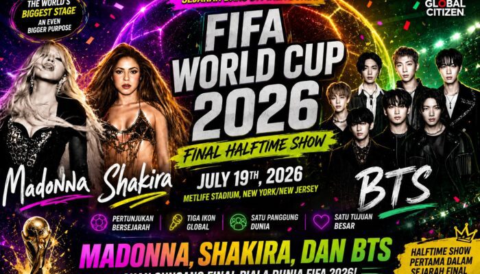 Madonna, Shakira, dan BTS Resmi Guncang Halftime Show Final Piala Dunia FIFA 2026