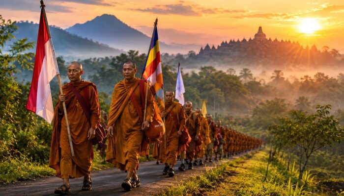 Tradisi Thudong dan Waisak 2026: Perjalanan Spiritual Para Bhante dari Bali ke Borobudur