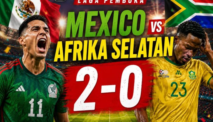 Hasil Piala Dunia 2026: Meksiko Hajar Afrika Selatan dalam Laga Panas yang Diwarnai Tiga Kartu Merah