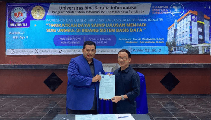 Berita Siapkan Talenta Digital Unggul, Sistem Informasi UBSI Kampus Pontianak Gandeng CAMP 404 Uji Kompetensi Mahasiswa