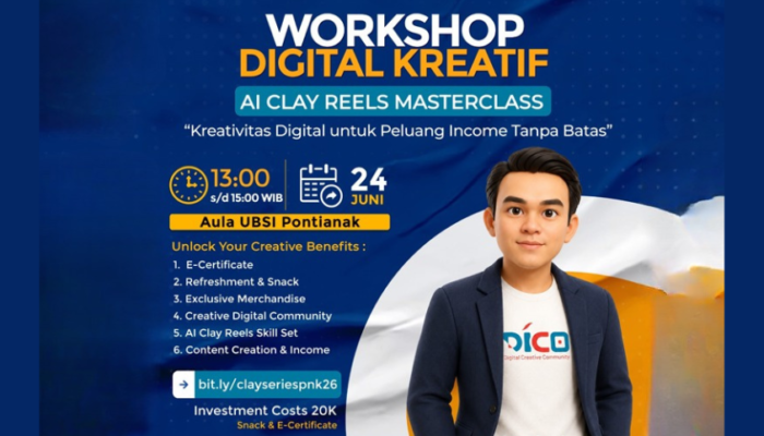 DICO Gandeng UBSI Kampus Pontianak Gelar Workshop AI Clay Reels, Buka Peluang Income dari Kreativitas Digital