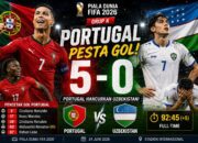 Portugal Pesta Gol 5-0 atas Uzbekistan, Cristiano Ronaldo Cetak Brace di Piala Dunia 2026