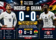 Hasil Piala Dunia: Inggris Ditahan Ghana 0-0, Duel Sengit Berakhir Tanpa Gol di Piala Dunia 2026