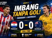 Paraguay dan Australia Bermain Imbang Tanpa Gol, Laga Grup D Berakhir 0-0