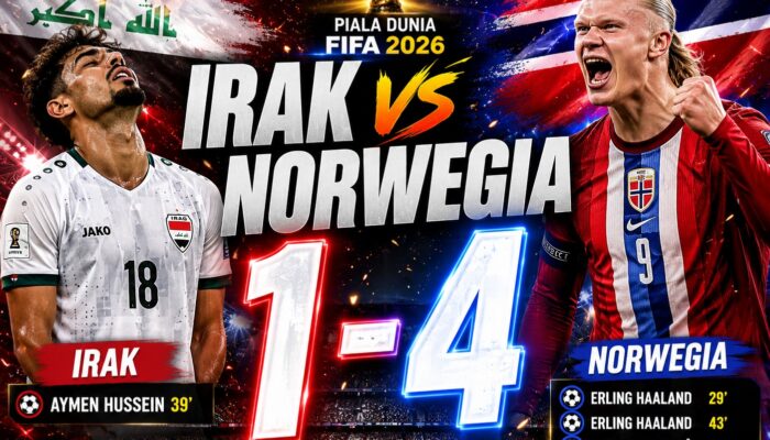 Hasil Piala Dunia 2026: Norwegia Pesta Gol, Irak Tumbang 1-4 di Grup I