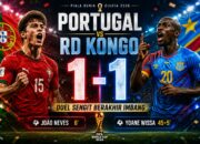 Hasil Piala Dunia 2026: Portugal Ditahan Imbang RD Kongo 1-1, Duel Sengit Warnai Grup K
