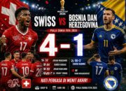 Hasil Piala Dunia 2026: Swiss Tampil Perkasa, Hancurkan Bosnia dan Herzegovina 4-1 di Grup B