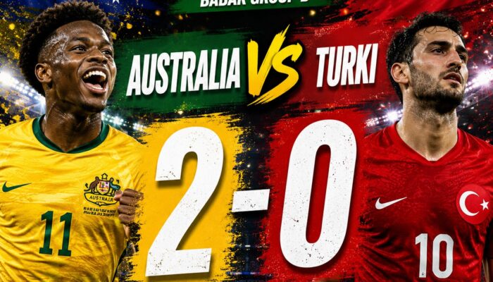 Australia Awali Piala Dunia 2026 dengan Kemenangan Meyakinkan, Turki Takluk 0-2