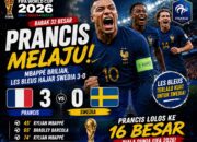 Mbappé Bersinar! Prancis Hancurkan Swedia 3-0 dan Melaju Meyakinkan ke 16 Besar Piala Dunia FIFA 2026